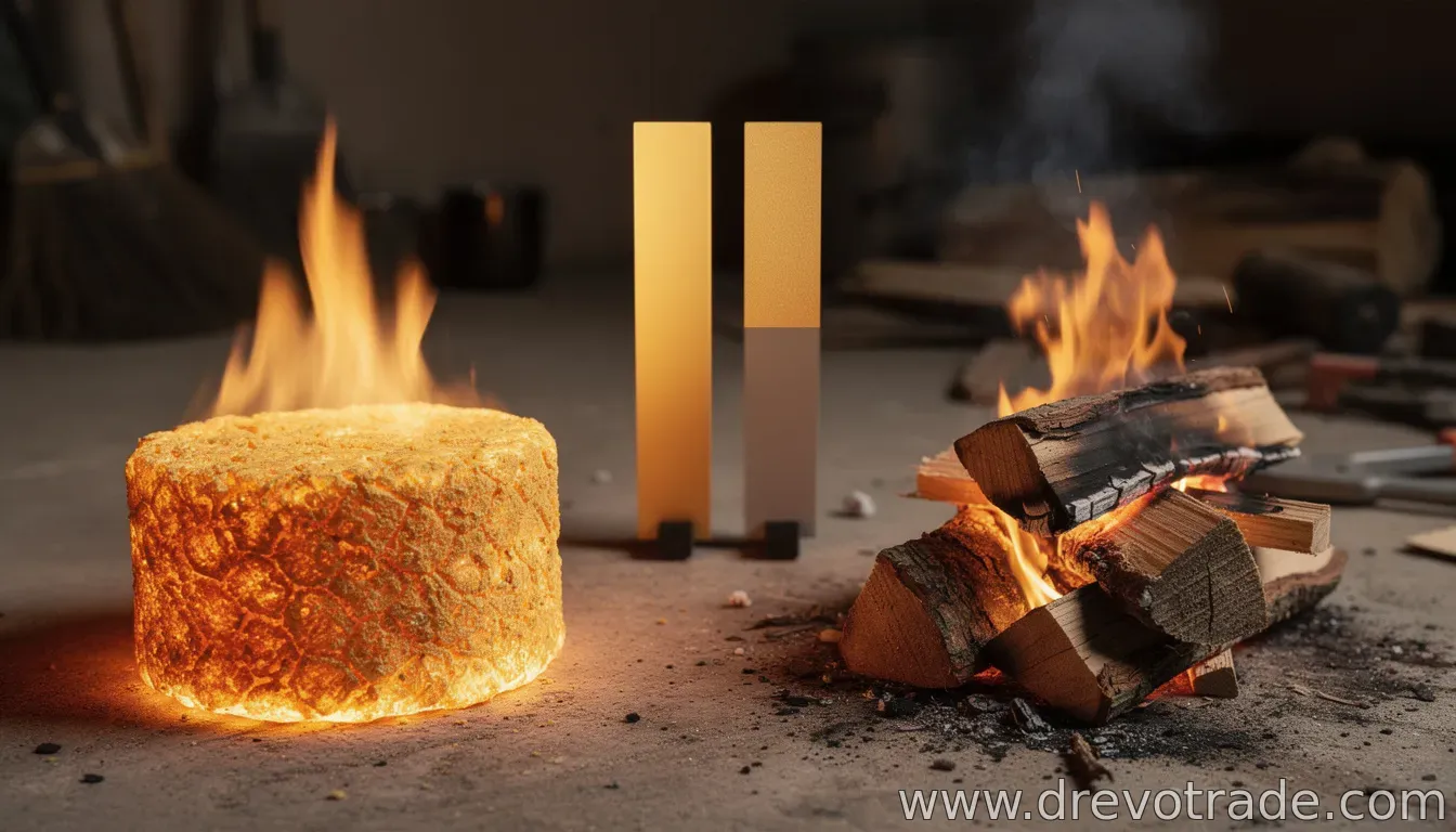 Эффективность брикетов против дров: сравнение КПД