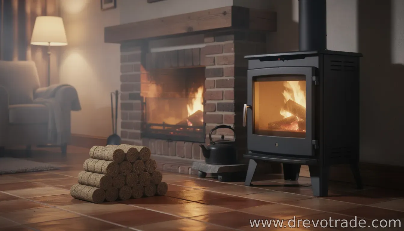 Топливные брикеты как надёжное твёрдое топливо для каминов и печей