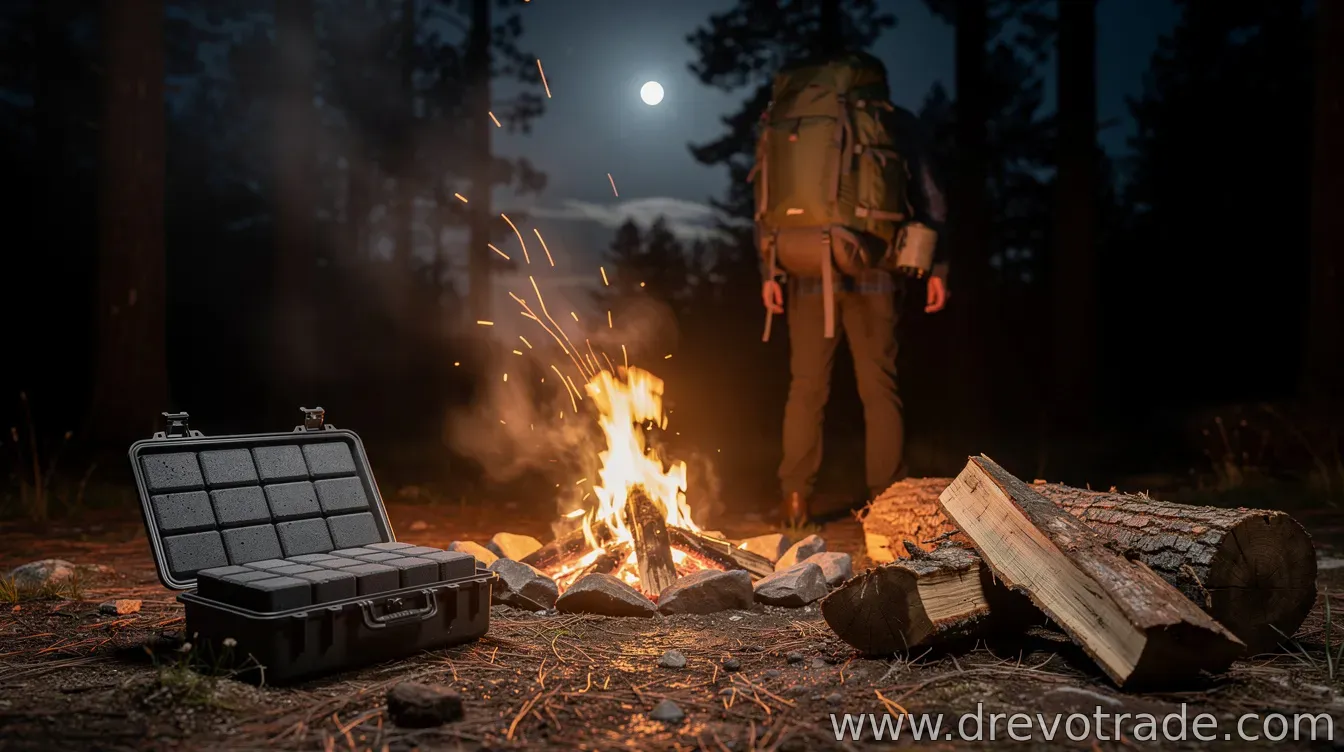 Why briquettes travel better than logs for camping