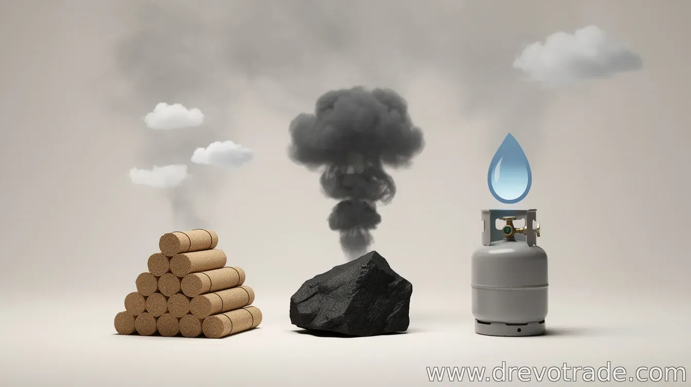 Carbon Footprint of Wood Briquettes vs Coal and Gas